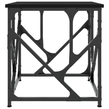 vidaXL Τραπεζάκι Σαλονιού Μαύρο 45x45x47,5cm από Επεξεργασμένο Ξύλο 1 τεμ.
