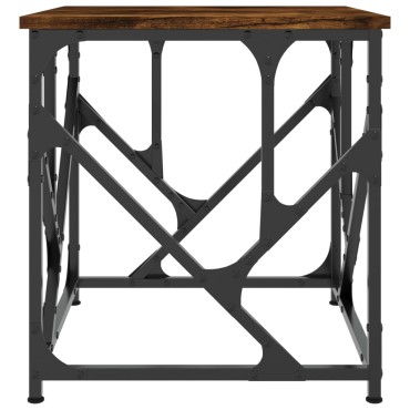 vidaXL Τραπεζάκι Σαλονιού Καπνιστή Δρυς 45x45x47,5cm Επεξεργ. Ξύλο 1 τεμ.