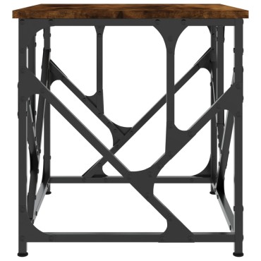 vidaXL Τραπεζάκι Σαλονιού Καπνιστή Δρυς 45x45x47,5cm Επεξεργ. Ξύλο 1 τεμ.
