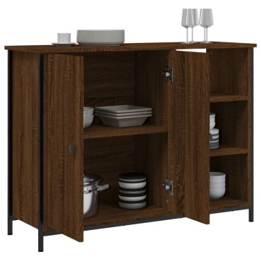 vidaXL Μπουφές Καφέ Δρυς 100x33x75cm από Επεξεργασμένο Ξύλο 1 τεμ.