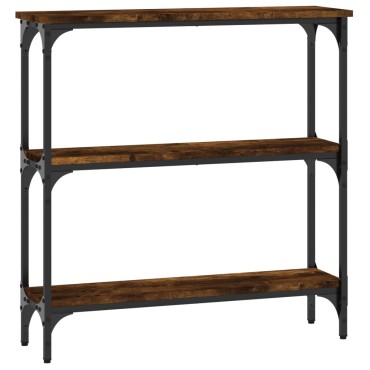 vidaXL Τραπέζι Κονσόλα Καπνιστή Δρυς 75x22,5x75cm Επεξεργ. Ξύλο 1 τεμ.
