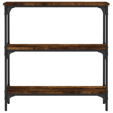 vidaXL Τραπέζι Κονσόλα Καπνιστή Δρυς 75x22,5x75cm Επεξεργ. Ξύλο 1 τεμ.