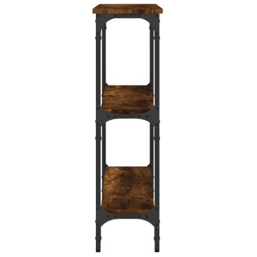 vidaXL Τραπέζι Κονσόλα Καπνιστή Δρυς 75x22,5x75cm Επεξεργ. Ξύλο 1 τεμ.