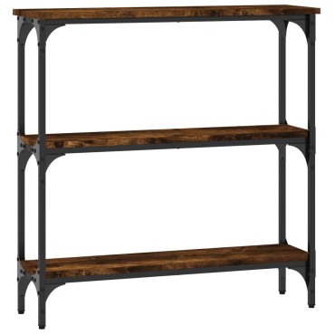 vidaXL Τραπέζι Κονσόλα Καπνιστή Δρυς 75x22,5x75cm Επεξεργ. Ξύλο 1 τεμ.