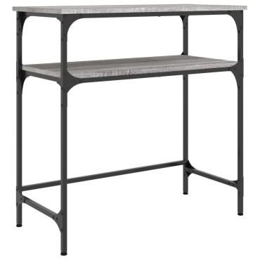 vidaXL Τραπέζι Κονσόλα Γκρι Sonoma 75x35,5x75cm Επεξεργασμένο Ξύλο 1 τεμ.