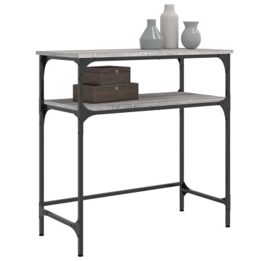 vidaXL Τραπέζι Κονσόλα Γκρι Sonoma 75x35,5x75cm Επεξεργασμένο Ξύλο 1 τεμ.