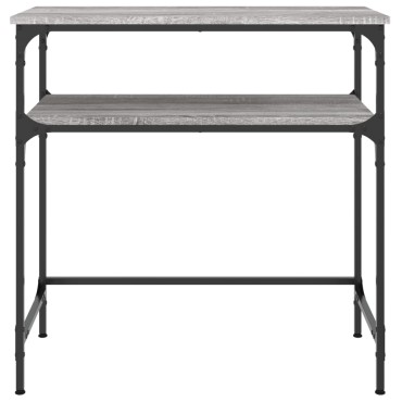 vidaXL Τραπέζι Κονσόλα Γκρι Sonoma 75x35,5x75cm Επεξεργασμένο Ξύλο 1 τεμ.