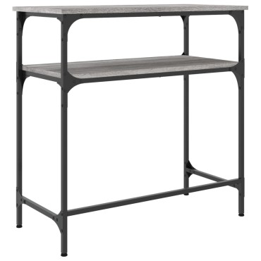 vidaXL Τραπέζι Κονσόλα Γκρι Sonoma 75x35,5x75cm Επεξεργασμένο Ξύλο 1 τεμ.