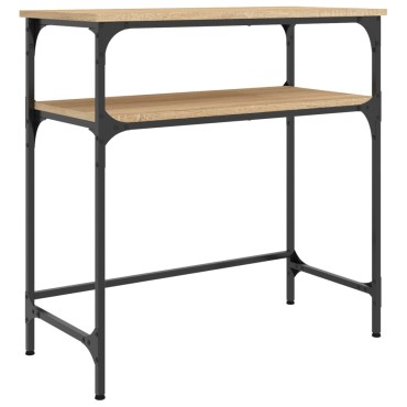 vidaXL Τραπέζι Κονσόλα Sonoma Δρυς 75x35,5x75cm Επεξεργασμένο Ξύλο 1 τεμ.