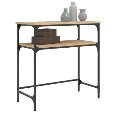 vidaXL Τραπέζι Κονσόλα Sonoma Δρυς 75x35,5x75cm Επεξεργασμένο Ξύλο 1 τεμ.