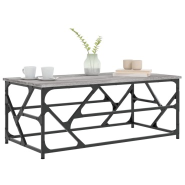 vidaXL Τραπεζάκι Σαλονιού Γκρι Sonoma 100x50x40cm Επεξεργασμένο Ξύλο 1 τεμ.