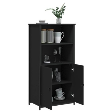 vidaXL Ντουλάπι Μαύρο 62x36x121,5cm από Επεξεργασμένο Ξύλο 1 τεμ.
