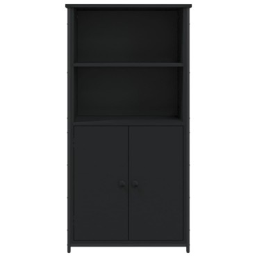 vidaXL Ντουλάπι Μαύρο 62x36x121,5cm από Επεξεργασμένο Ξύλο 1 τεμ.