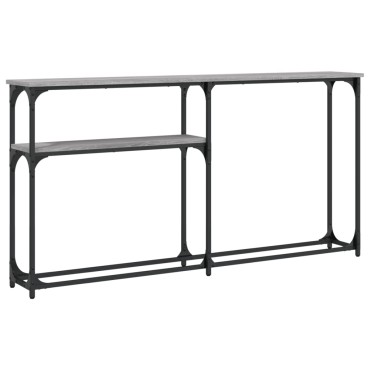 vidaXL Τραπέζι Κονσόλα Γκρι Sonoma 145x22,5x75cm Επεξεργασμένο Ξύλο 1 τεμ.