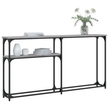 vidaXL Τραπέζι Κονσόλα Γκρι Sonoma 145x22,5x75cm Επεξεργασμένο Ξύλο 1 τεμ.