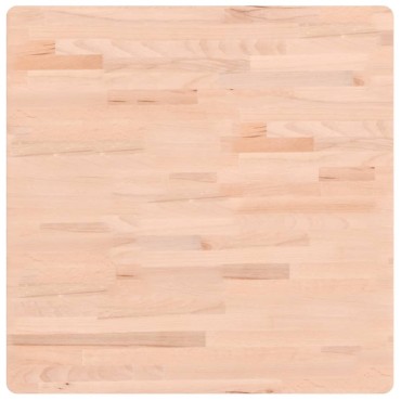 vidaXL Επιφάνεια Τραπεζιού Τετράγωνη 70x70x2,5cm Μασίφ Ξύλο Οξιάς 1 τεμ.