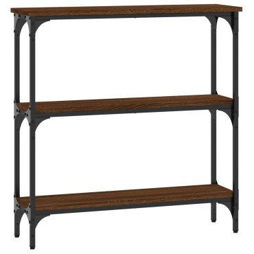 vidaXL Τραπέζι Κονσόλα Καφέ Δρυς 75x22,5x75cm Επεξεργασμένο Ξύλο 1 τεμ.