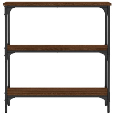 vidaXL Τραπέζι Κονσόλα Καφέ Δρυς 75x22,5x75cm Επεξεργασμένο Ξύλο 1 τεμ.