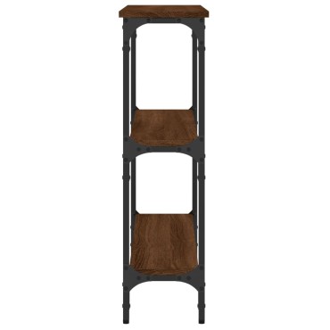 vidaXL Τραπέζι Κονσόλα Καφέ Δρυς 75x22,5x75cm Επεξεργασμένο Ξύλο 1 τεμ.
