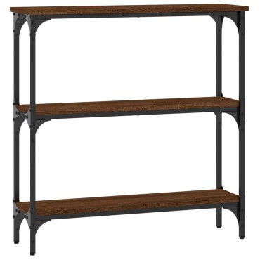 vidaXL Τραπέζι Κονσόλα Καφέ Δρυς 75x22,5x75cm Επεξεργασμένο Ξύλο 1 τεμ.