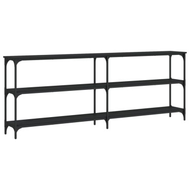 vidaXL Τραπέζι Κονσόλα Μαύρο 200x29x75cm Επεξεργασμένο Ξύλο 1 τεμ.