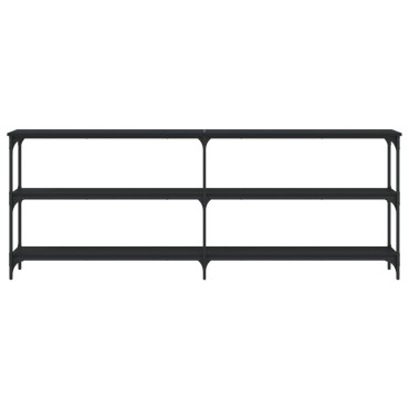 vidaXL Τραπέζι Κονσόλα Μαύρο 200x29x75cm Επεξεργασμένο Ξύλο 1 τεμ.