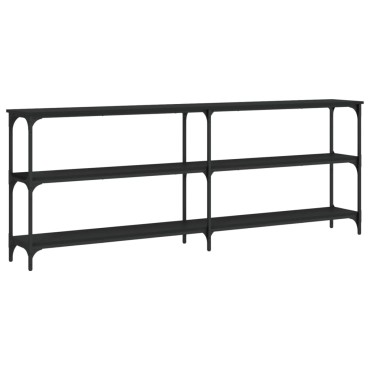 vidaXL Τραπέζι Κονσόλα Μαύρο 200x29x75cm Επεξεργασμένο Ξύλο 1 τεμ.