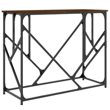 vidaXL Τραπέζι Κονσόλα Καφέ Δρυς 100x40x80cm Επεξεργασμένο Ξύλο 1 τεμ.