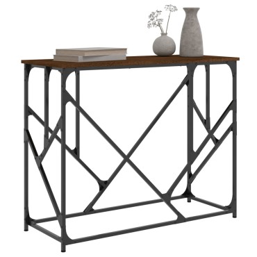 vidaXL Τραπέζι Κονσόλα Καφέ Δρυς 100x40x80cm Επεξεργασμένο Ξύλο 1 τεμ.