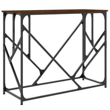 vidaXL Τραπέζι Κονσόλα Καφέ Δρυς 100x40x80cm Επεξεργασμένο Ξύλο 1 τεμ.