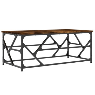 vidaXL Τραπεζάκι Σαλονιού Καπνιστή Δρυς 100x50x40cm Επεξεργ. Ξύλο 1 τεμ.