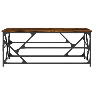 vidaXL Τραπεζάκι Σαλονιού Καπνιστή Δρυς 100x50x40cm Επεξεργ. Ξύλο 1 τεμ.