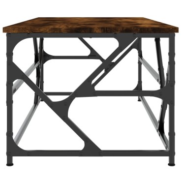 vidaXL Τραπεζάκι Σαλονιού Καπνιστή Δρυς 100x50x40cm Επεξεργ. Ξύλο 1 τεμ.