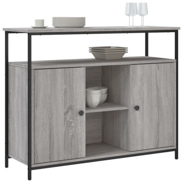vidaXL Μπουφές Γκρι Sonoma 100x35x80cm από Επεξεργασμένο Ξύλο 1 τεμ.