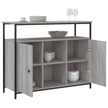 vidaXL Μπουφές Γκρι Sonoma 100x35x80cm από Επεξεργασμένο Ξύλο 1 τεμ.