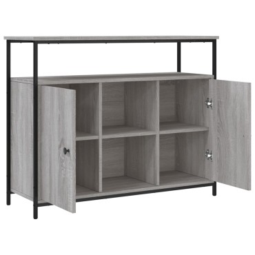 vidaXL Μπουφές Γκρι Sonoma 100x35x80cm από Επεξεργασμένο Ξύλο 1 τεμ.