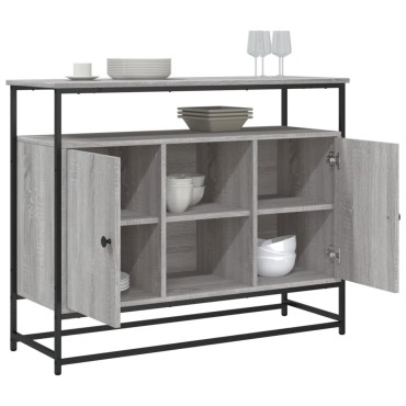 vidaXL Μπουφές Γκρι Sonoma 100x35x80cm από Επεξεργασμένο Ξύλο 1 τεμ.