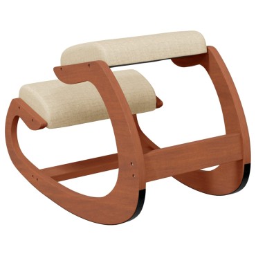 vidaXL Καρέκλα Γονάτων Κρεμ 55x84x55cm από Κόντρα Πλακέ Σημύδας 1 τεμ.