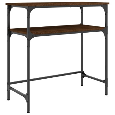 vidaXL Τραπέζι Κονσόλα Καφέ Δρυς 75x35,5x75cm Επεξεργασμένο Ξύλο 1 τεμ.