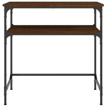 vidaXL Τραπέζι Κονσόλα Καφέ Δρυς 75x35,5x75cm Επεξεργασμένο Ξύλο 1 τεμ.