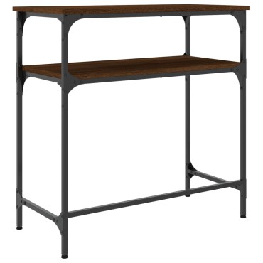 vidaXL Τραπέζι Κονσόλα Καφέ Δρυς 75x35,5x75cm Επεξεργασμένο Ξύλο 1 τεμ.