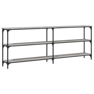 vidaXL Τραπέζι Κονσόλα Γκρι Sonoma 200x29x75cm Επεξεργασμένο Ξύλο 1 τεμ.