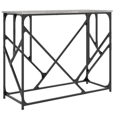 vidaXL Τραπέζι Κονσόλα Γκρι Sonoma 100x40x80cm Επεξεργασμένο Ξύλο 1 τεμ.