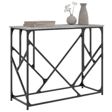 vidaXL Τραπέζι Κονσόλα Γκρι Sonoma 100x40x80cm Επεξεργασμένο Ξύλο 1 τεμ.