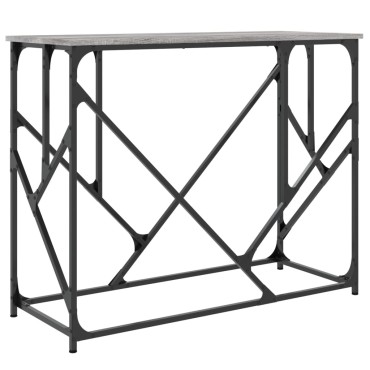 vidaXL Τραπέζι Κονσόλα Γκρι Sonoma 100x40x80cm Επεξεργασμένο Ξύλο 1 τεμ.