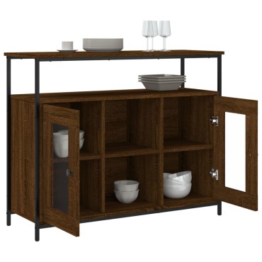vidaXL Συρταριέρα Καφέ Δρυς 100x35x80cm από Επεξεργασμένο Ξύλο 1 τεμ.