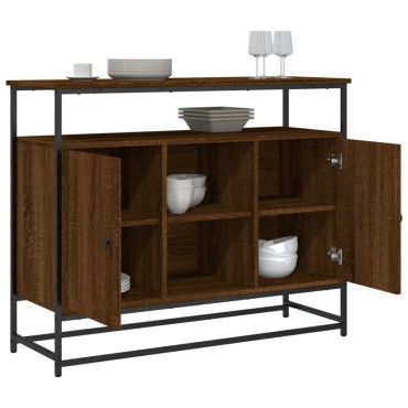 vidaXL Συρταριέρα Καφέ Δρυς 100x35x80cm από Επεξεργασμένο Ξύλο 1 τεμ.