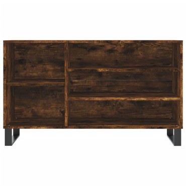 vidaXL Παπουτσοθήκη Καπνιστή Δρυς 102x36x60cm από Επεξεργασμένο Ξύλο