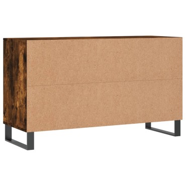vidaXL Παπουτσοθήκη Καπνιστή Δρυς 102x36x60cm από Επεξεργασμένο Ξύλο