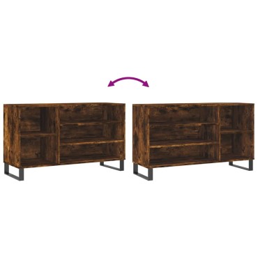 vidaXL Παπουτσοθήκη Καπνιστή Δρυς 102x36x60cm από Επεξεργασμένο Ξύλο